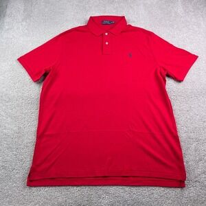 Polo Ralph Lauren Shirt Mens XL Red Jersey Knit Short Sleeve Pony Logo Classic